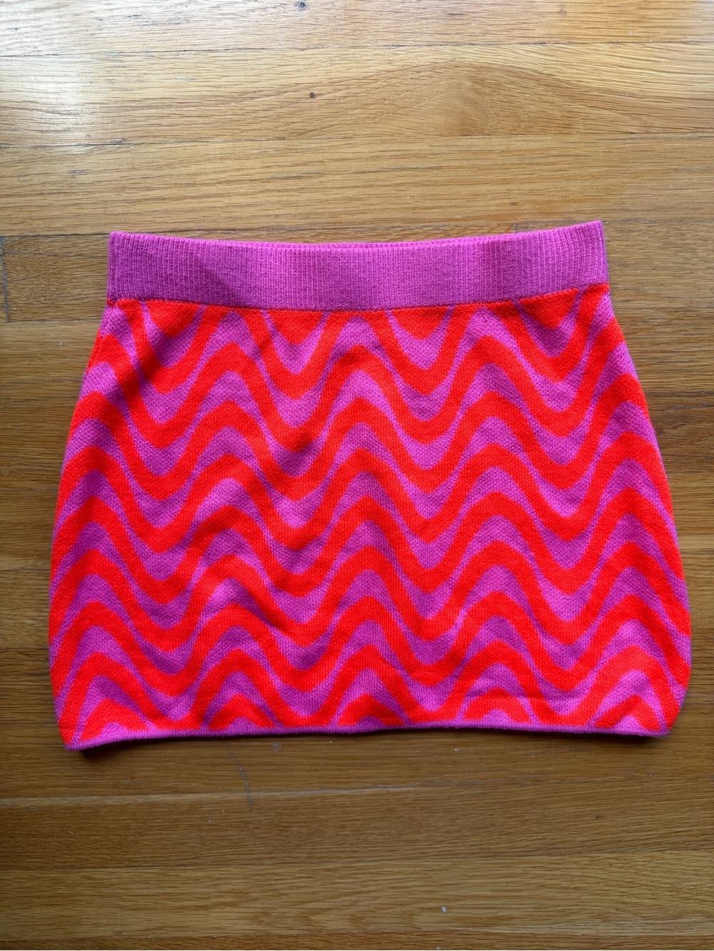 H&M Divided Purple & Orange Chevron Mini Skirt - Size XS